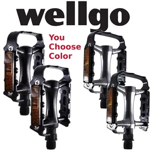 Wellgo Alloy Mountain Bike/ Urban 9/16"  Pedals #M248DU Black/ Black-Silver - Picture 1 of 4