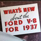 "What's New About The Ford V-8 For 1937" Color Sales Brochure 
