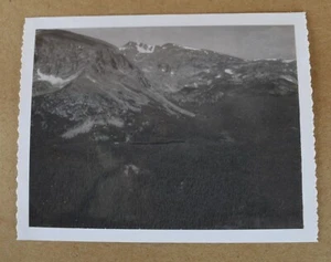 Vintage Real Glossy B&W Polaroid Photo of Rocky Mountains CO Aug 1961 - Picture 1 of 5