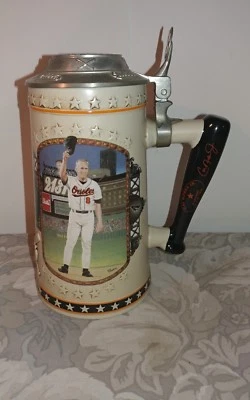 De colección Cal Ripken Jr. Edición Premier Cerámica Cerveza Stein con Tapa / "Una Liga de Su Búho Foto 1 de 4