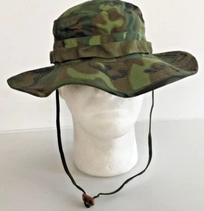 1968 SOMBRERO BOONIE CAMUFLAJE ORIGINAL VIETNAM ERDL 6 7/8 (NUEVO EN CAJA) - Imagen 1 de 12