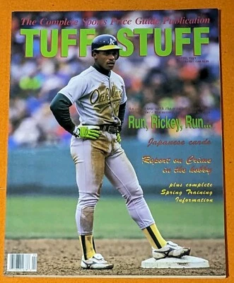 Tuff Stuff Sports Price Guide Magazine Ricky Henderson April 1991 With Insert  - Image 1 of 4