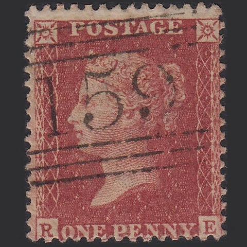 W37_20 GB QV 1857 1d ROSE-RED PLATE 47 SG40-C10(1) RE FU GLASGOW 159 Cover
