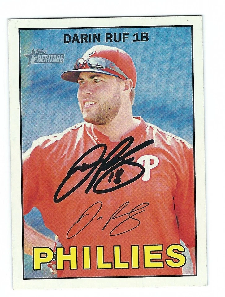 Autographed DARIN RUF 2016 Topps Heritage Card #47 - w/COA - Image 1 of 1