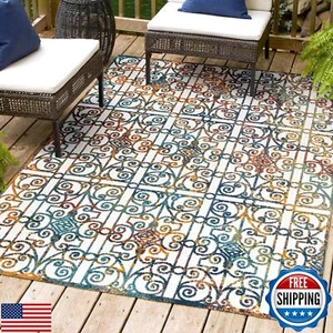 JONATHAN Y AMC111A-5 Cetara Ornate Trellis Indoor Outdoor Area Rug Bohemian F - Picture 1 of 5