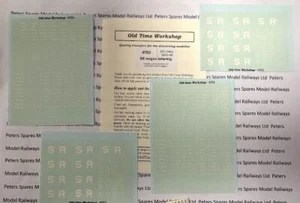 Old Time Workshop 4703 SR Wagon Number And Lettering Decals OO Gauge - Foto 1 di 1