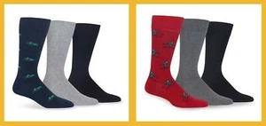 Chaps ~ 3-Pack Casual Dress Men's Super Soft Socks $20 NWT - Picture 1 of 3