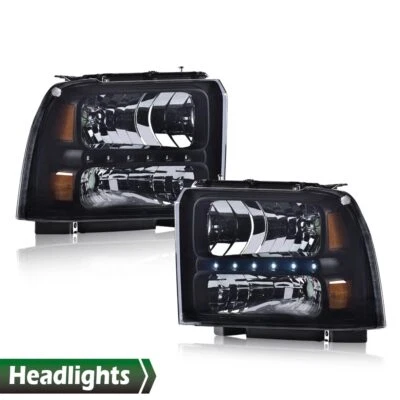 Smoke Lens LED DRL Headlights Fit For 05-07 Ford F250 F350 F450 F550 Super Duty - Image 1 of 4