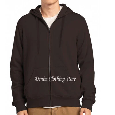 Sudadera con capucha lisa con cremallera completa polar unisex para hombre talla S-5XL Foto 1 de 3