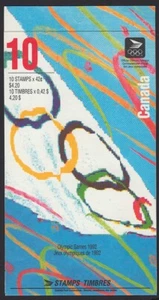 SUMMER OLYMPICS * BOOKLET BK146c, GLUED FLAPS * MNH Canada 1992 #1414-1418 - Picture 1 of 1