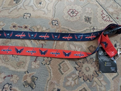 Washington Capitals Lanyard Clip Neck Tag NHL Keychain for ID Keys Ticket Holder Cover