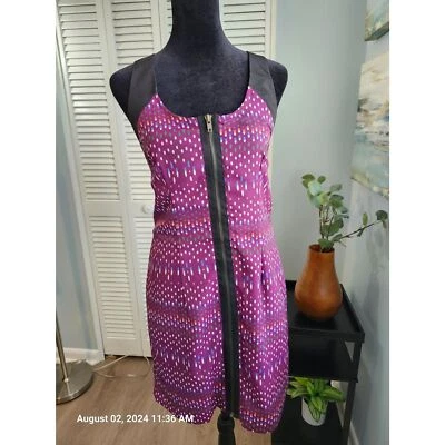 Twenty One Purple Zip Dress Size M Eclectic Y2K Artsy Athleisure - Image 1 of 4