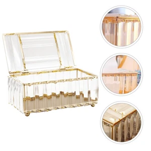 Crystal Napkin Holder Bathroom Paper Dispenser Desktop Napkin Organizer - Picture 1 of 12
