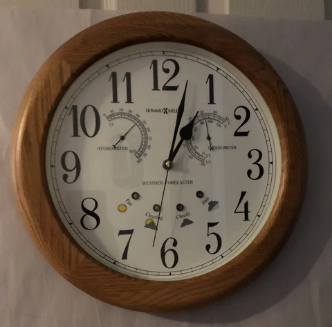 RETIRED HOWARD MILLER WEATHER FORECASTER CLOCK MODEL 625-239 Cover