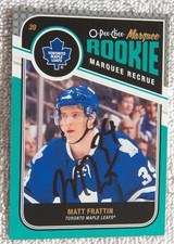 Toronto Maple Leafs Matt Frattin Signed 11/12 O-Pee-Chee Marquee Rookies Auto