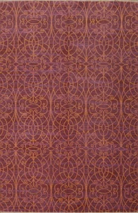 Oriental Wool Carpet Reproduction Gabbeh Style Living Room Area Rug 6x9 Ft - Picture 1 of 11