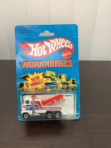 Cavalli da lavoro vintage Hot Wheels Rig Wrecker - 3916 1981 bianco 1:64 Steve's LEGGI - Foto 1 di 7