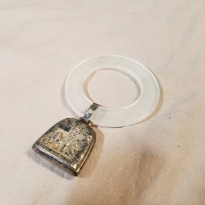 Vintage Baby Beißring mit Sterling Silber Rassel - Little Miss Muffett - Bild 1 von 8