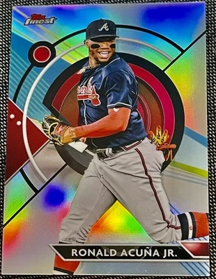 2023 Topps Finest Ronald Acuna Jr Refractor #20 Atlanta Braves MVP - Image 1 of 2