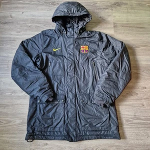 Vintage Nike Barcelona training manager bench Insulated jacket Size large long - Picture 1 of 12