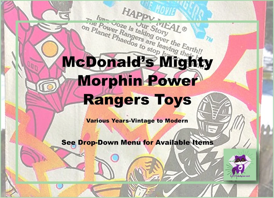 McDonald's Mighty Morphin Power Rangers Toys-Various Years-Pick! - Image 1 of 1