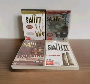 SAW 1 2 3 & 4 DVDs Region 4 Bundle - Picture 1 of 15