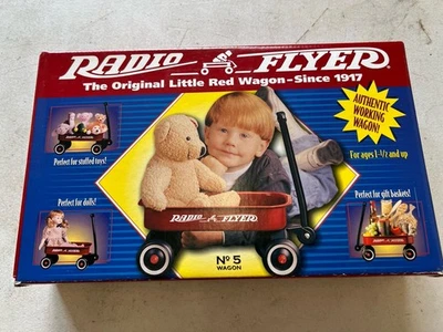 Nuevo de Lote Antiguo Radio Flyer Años 80 Pequeño Vagón Rojo Modelo #5 Nuevo en Caja Muñeca Juguete 12” Foto 1 de 2