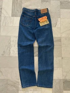 Vintage Levi's 501 90s Deadstock 1995 USA Made W33/34 L34 Button Fly Denim Jeans - Picture 1 of 18