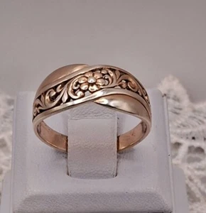 Delicate Vintage RING Silver Gold plated 925 Ukrainian! - Picture 1 of 12