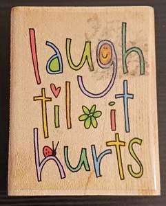 Inkadinkado Sue Dreamer Laugh Til It Hurts Rubber Stamp MADE IN USA - Picture 1 of 14