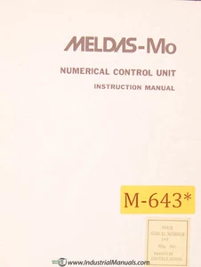 Mitsubishi Meldas Mo, NC Unit Operations and Programming Manual - Picture 1 of 7