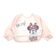 Disney Long Sleeved Bib- Minnie Mouse Pink Great for 6-24 months kids 