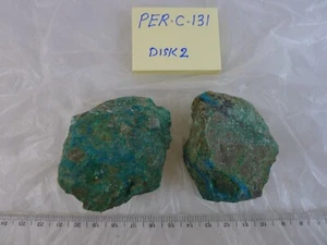 Natural Persian Chrysocolla, 2 pcs,  TW : 207.60 Grams - Picture 1 of 4