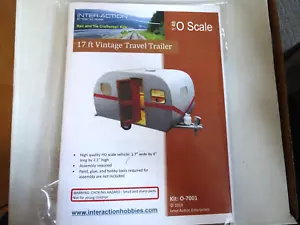 INTERACTION ENTERPRISES - ESCALA O - REMOLQUE DE VIAJE VINTAGE 17 FT - KIT 0-7001 - NUEVO EN CAJA - Imagen 1 de 4