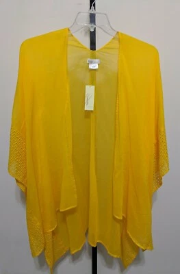 Collection Eighteen Poncho Shawl Wrap Kimono One Size Yellow $48 - Image 1 of 4