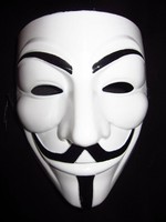 White V for Vendetta Anonymous Film Guy Fawkes Face Mask Halloween Cosplay