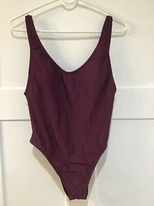 MERONA Womens One Piece Swim Suit Plum Size Medium NWOT - Picture 1 of 6