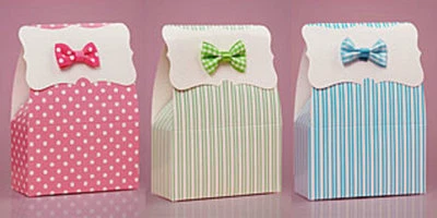 25 Cajas de Favor Coloridas con Tab Top Baby Shower Novia Ducha Boda Cajas de Favoritos Foto 1 de 2