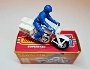 Matchbox Police Motor Cyclist blauer Fahrer SF Nr 33  in Mint Inkl OVP Mint Box  - Bild 1 von 11