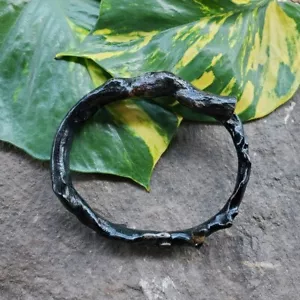 Exotisches indonesisches schwarzes Akar Bahar Armband echter Korallenarmreif #319 - Bild 1 von 6