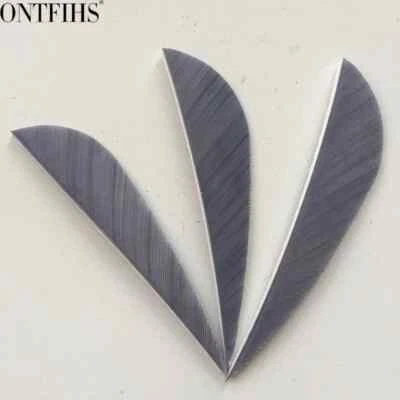 50 Pcs 2.5 Inch Parabolic Archery Fletches Right Wing Arrow Feathers - Image 1 of 4