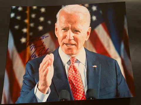 President Joe Biden hand signed photo Cover