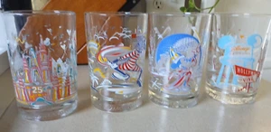 Vintage Walt Disney World 25th Anniversary McDonald's Trinkgläser 4 Stück - Bild 1 von 7