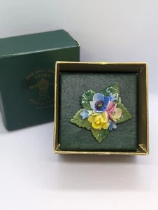 Spilla vintage fine osso Cina Staffordshire Inghilterra Est 1801 - Foto 1 di 8