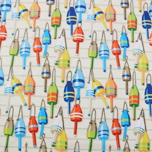 COVINGTON SEABURY MULTI BLUE BOATING NAUTICAL THEME MULTIUSE FABRIC BY YARD 54"W - Picture 1 of 6