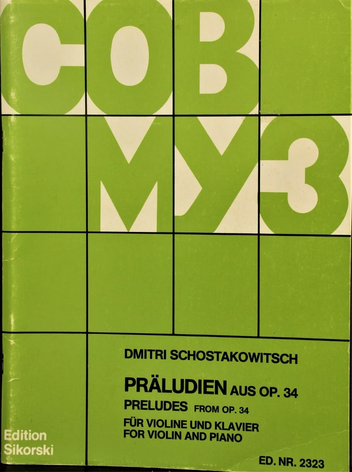 Schostakowitsch Preludes from opus 34 for violin and piano - Image 1 of 1