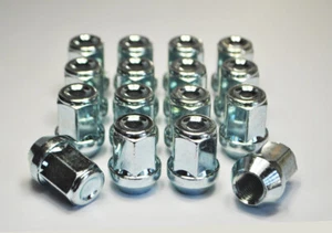 Set di 16 dadi ruota in lega esagonali M14 x 1,5, 21 mm (argento) - Foto 1 di 2