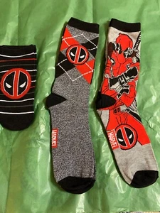 Deadpool Socks 3 Pair - Picture 1 of 1