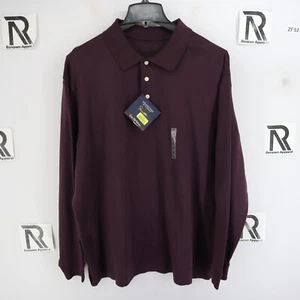 NWT Mens Roundtree & Yorke Golf Polo Shirt Size XL Purple Long Sleeve Casual - Picture 1 of 8