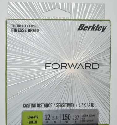berkley forward facing sonar finesse braid 12lb 150yd fishing line low-vis green - Image 1 of 3